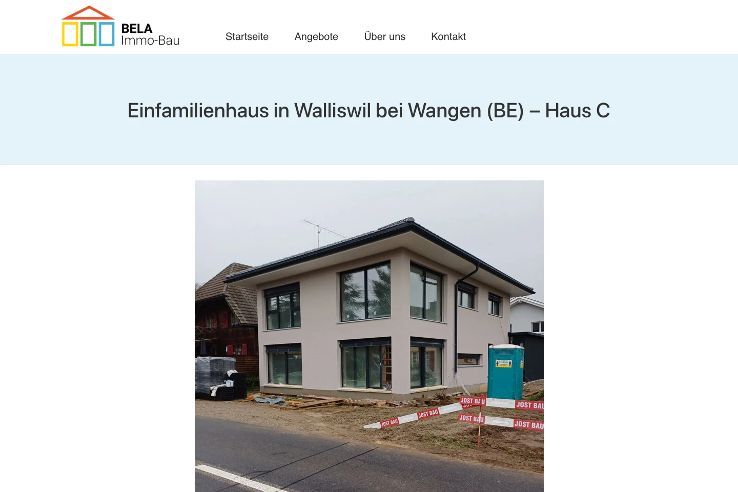 Bauprojekt – Ein Bauvorhaben mit Bildern und Projektinformationen.